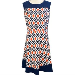 AGB Dress 16 Geometric A-Line Midi